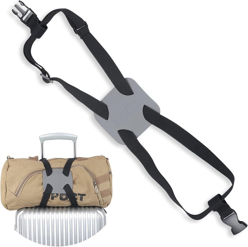 RUMILLA Luggage Straps for suitcases，Luggage Straps Bag Bungees for Add a Bag Easy to Travel （Grey） - Image 1